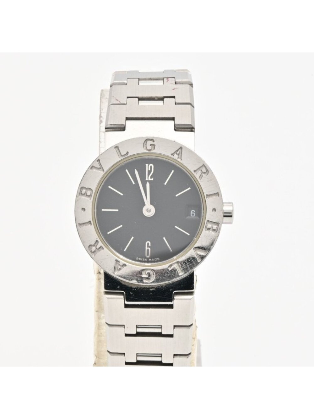 Bvlgari Watch Black Silver